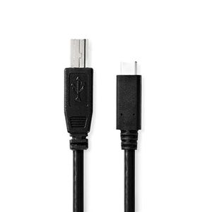 Nedis CCGB60650BK20 USB-kabel 2 m USB 2.0 USB C USB B Zwart