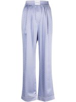 Alexander Wang pantalon en jacquard à coupe ample - Bleu - thumbnail