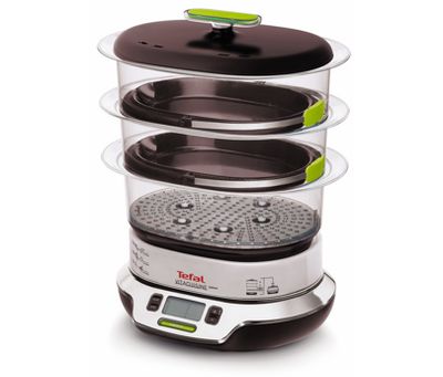 Tefal VS4003 stomerkoker 3 mand(en) Vrijstaand 1800 W Zwart, Groen, Metallic Tefal VS4003 stomerkoker 3 mand(en) Vrijstaand 1800 W Zwart, Groen, Metallic