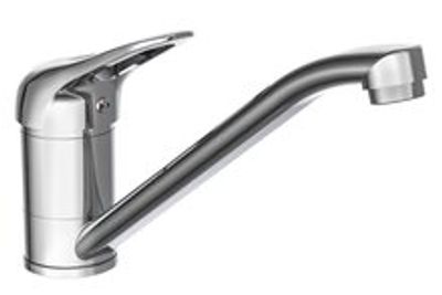 PORTO ééngreepsmengkraan keuken, chroom kraan met verlengde uitloop en draaibereik 360° keramische schijven geluidsarme, verwisselbare 40 mm-cartouche flexibele metalen aansluitslangen volgens