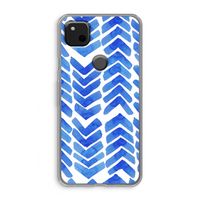 Blauwe pijlen: Google Pixel 4a Transparant Hoesje