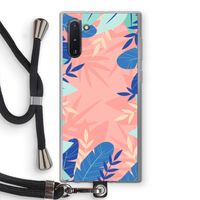 Tropisch: Samsung Galaxy Note 10 Transparant Hoesje met koord