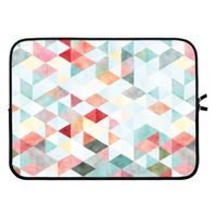 Gekleurde driehoekjes pastel: Laptop sleeve 15 inch