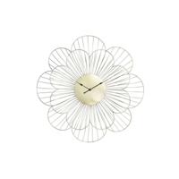 Muurklok DKD Home Decor Bloem Gouden Metaal (57 x 4 x 57 cm)