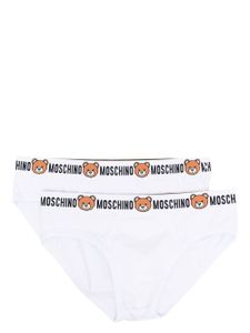 Moschino lot de 2 slips Teddy Bear - Blanc