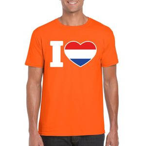 Oranje I love Holland shirt heren