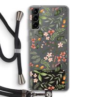 Sweet little flowers: Samsung Galaxy S21 Plus Transparant Hoesje met koord