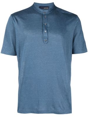 Lardini Linnen poloshirt - Blauw