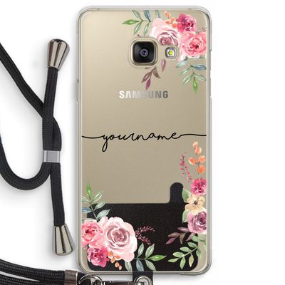 Rozen: Samsung Galaxy A3 (2016) Transparant Hoesje met koord