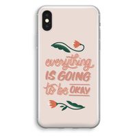 Optimistic flower girl: iPhone X Transparant Hoesje