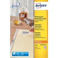 Avery afneembare witte etiketten Stick & Lift ft 45,7 x 21 mm (b x h), 1.200 stuks, 48 per blad