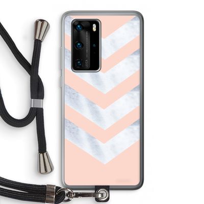Marmeren pijlen: Huawei P40 Pro Transparant Hoesje met koord