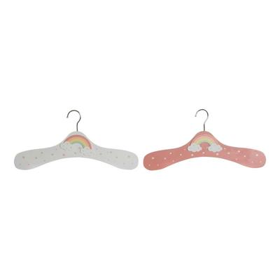 Kledinghanger DKD Home Decor Hout MDF Regenboog (2 pcs) (35 x 1 x 19 cm)