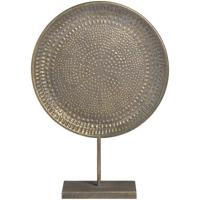 Beeld Louis goudkleur metaal - 54x38x11 cm - Leen Bakker