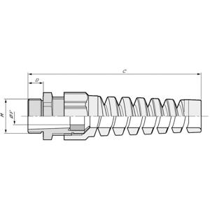 LAPP 53017630 Wartel Met beschermspiraal M20 Polyamide Zilver-grijs (RAL 7001) 50 stuk(s)