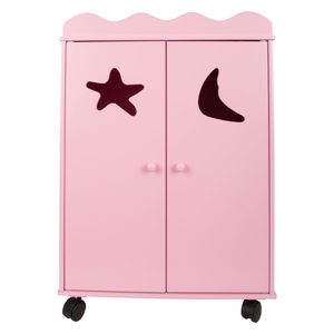 Small Foot houten poppen kledingkast roze