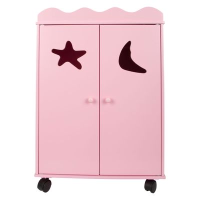 Small Foot houten poppen kledingkast roze