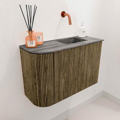 Toiletmeubel Mondiaz Joya Dlux | 61.6 cm | Meubelkleur Dusk | Faye wastafel Sombra Wasbak Rechts | Zonder kraangat(en)