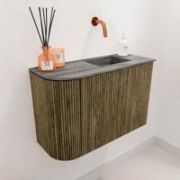 Toiletmeubel Mondiaz Joya Dlux | 61.6 cm | Meubelkleur Dusk | Faye wastafel Sombra Wasbak Rechts | Zonder kraangat(en)