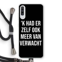 Meer verwacht - Zwart: Samsung Galaxy A70 Transparant Hoesje met koord
