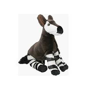 Pluche bruine okapi knuffel 18 cm speelgoed   -