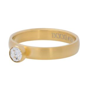 iXXXi Vulring Zirconia 1 Stone Crystal Matt Goud | Maat 18