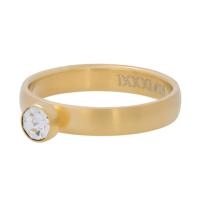 iXXXi Vulring Zirconia 1 Stone Crystal Matt Goud | Maat 18 iXXXi Vulring Zirconia 1 Stone Crystal Matt Goud | Maat 18