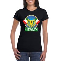 Zwart Italie supporter kampioen shirt dames - thumbnail