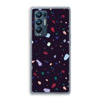 Dark Rounded Terrazzo: Oppo Find X3 Neo Transparant Hoesje Dark Rounded Terrazzo: Oppo Find X3 Neo Transparant Hoesje