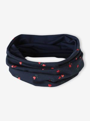 Meisjes snood met print marineblauw Meisjes snood met print marineblauw