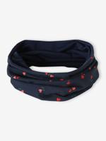 Meisjes snood met print marineblauw