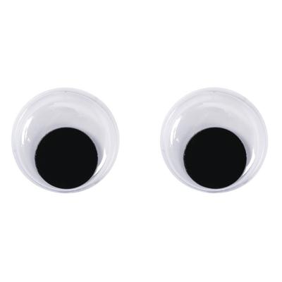Wiebel oogjes - 20x stuks - googly eyes - 15 mm - Plastic - beweegbare oogjes
