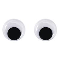 Wiebel oogjes - 20x stuks - googly eyes - 15 mm - Plastic - beweegbare oogjes