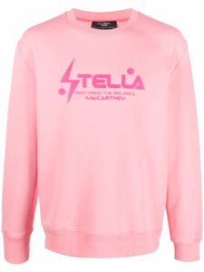 Stella McCartney sweat à logo imprimé - Rose