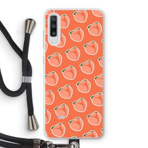 Just peachy: Samsung Galaxy A70 Transparant Hoesje met koord