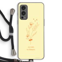 No rain no flowers: OnePlus Nord 2 5G Transparant Hoesje met koord