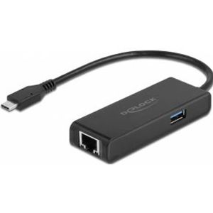 DeLOCK 63826 interface hub USB 3.2 Gen 1 (3.1 Gen 1) Type-C 1000 Mbit/s Zwart