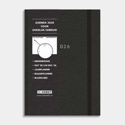 A5 Zakenagenda 2026 Zwart