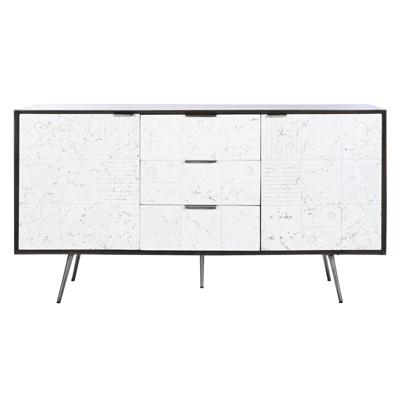 Dressoir DKD Home Decor 150 x 43 x 80 cm Wit Donkerbruin Mangohout