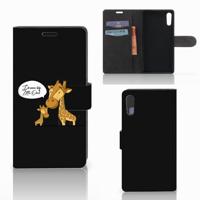 Sony Xperia XZ | Sony Xperia XZs Leuk Hoesje Giraffe | Portemonnee hoesje