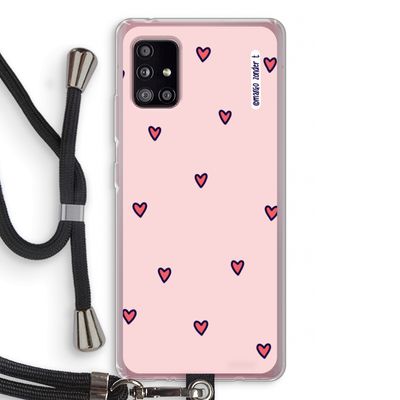 Hartjes: Samsung Galaxy A51 5G Transparant Hoesje met koord