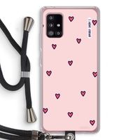 Hartjes: Samsung Galaxy A51 5G Transparant Hoesje met koord