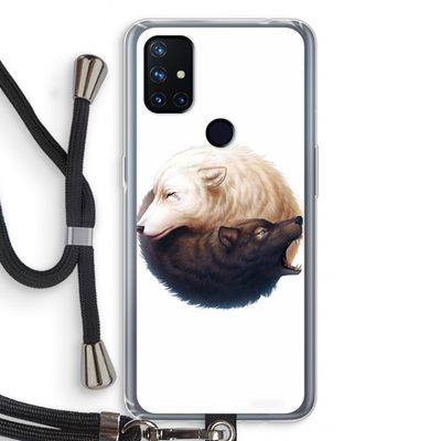 Yin Yang Wolves: OnePlus Nord N10 5G Transparant Hoesje met koord