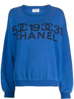 CHANEL Pre-Owned sweat à logo imprimé (années 1990-2000) - Bleu