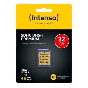 Intenso 32GB SDHC flashgeheugen UHS-I Klasse 10