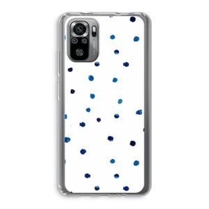 Blauwe stippen: Xiaomi Redmi Note 10S Transparant Hoesje