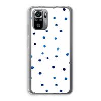 Blauwe stippen: Xiaomi Redmi Note 10S Transparant Hoesje