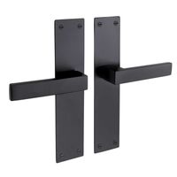 Mooi Deurbeslag Deurklink Nova zwart met schild Mooi Deurbeslag Deurklink Nova zwart met schild