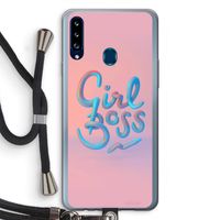 Girl boss: Samsung Galaxy A20s Transparant Hoesje met koord