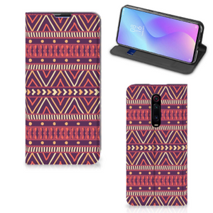 Xiaomi Redmi K20 Pro Hoesje met Magneet Aztec Paars